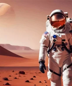 Astronaut On Mars Diamond Painting
