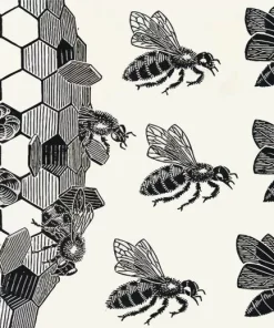 Bees By Maurits Cornelis Escher Diamond Painting