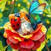 Butterfly And Ladybug Diamond Painting