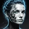 Butterfly Drawing On Face Art Diamond Painting