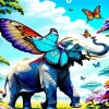 Butterfly Elephant Diamond Painting