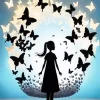 Butterfly Girl Silhouette Diamond Painting
