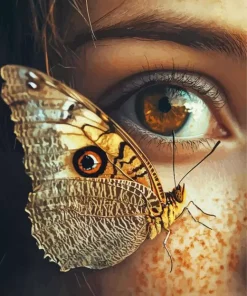 Butterfly On Cheek Diamond Painting