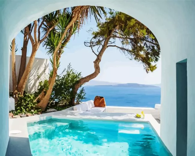 caldera house santorini Diamond Paintings Caldera House Santorini Diamond Painting
