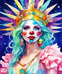 Clown Girl Diamond Painting