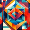 Colorful Geometric Abstract Diamond Painting