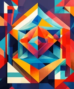 Colorful Geometric Abstract Diamond Painting