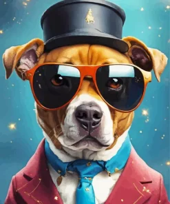 Cool General Dog Diamond Painting