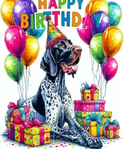 Cool German Shorthaired Pointer Poster Diamond Painting