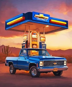 Gas Station Art Diamond Painting