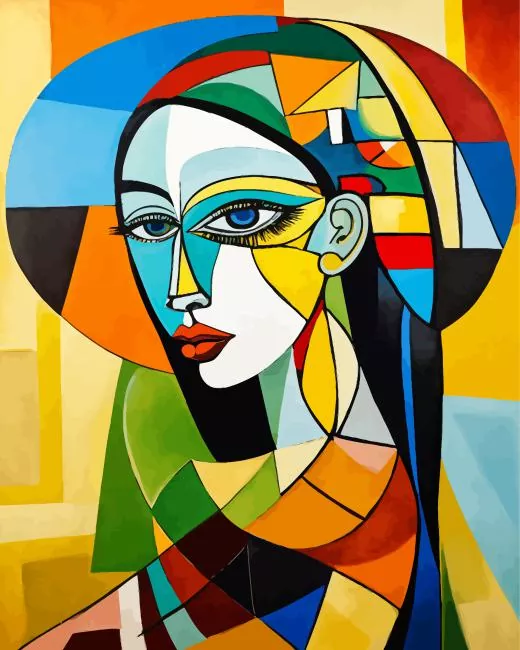 geometric face art Diamond By Numbers Geometric Face Art Diamond Painting