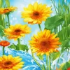 Gerbera Bloem Art Diamond Painting