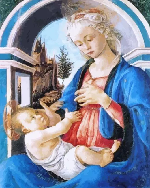 madonna and child by botticelli Diamond Paintings Madonna And Child By Botticelli Diamond Painting