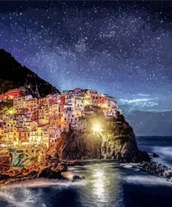 Manarola By Night Diamond Painting