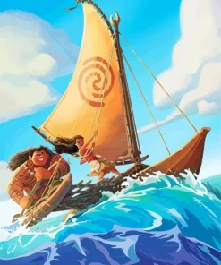 Maui Boat Moana Diamond Painting