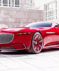 Red Maybach Car Diamond Painting