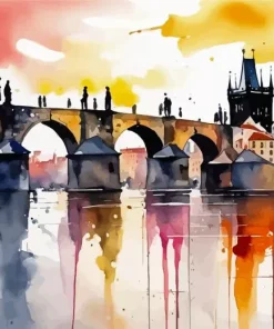 Abstract Charles Bridge Diamond Painting