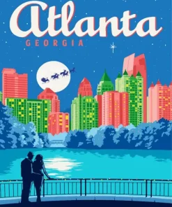Atlanta Georgia Poster Diamond Painting
