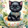 Baby Black Cat Diamond Painting