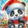 Baby Cartoon Christmas Panda Diamond Painting