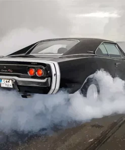 Black 1969 Charger Car Diamond Painting