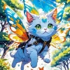 Butterfly Cat Diamond Painting