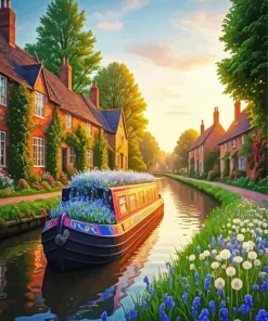 Canal Boat Diamond Painting