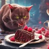 Cat Eating Cake Diamond Painting