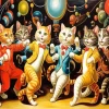 Cats Dancing Diamond Painting