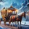 Christmas Horse Carriage Diamond Painting