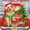 Christmas Cat And Dog Diamond Painting