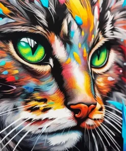 Colorful Cat Face Diamond Painting