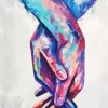 Couple Hands Art Diamond Painting