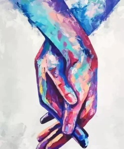 Couple Hands Art Diamond Painting