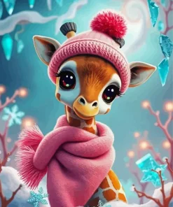 Cute Cartoon Giraffe Diamond Painting