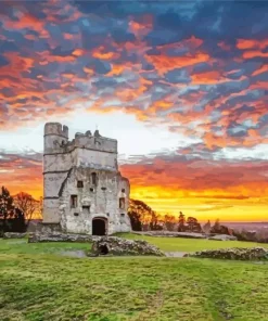Donningtn Castle At Sunrise Diamond Painting