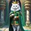 Emerald Prince Cat Diamond Painting