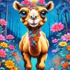 Floral Camel Diamond Painting