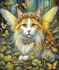 Fluffy Fairy Cat Diamond Painting