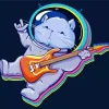Guitarist Astronaut Cat Diamond Painting