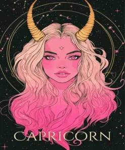 Illustration Capricorn Diamond Painting