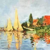 Monet Regatta At Argenteuil Diamond Painting