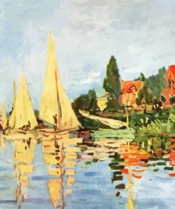 Monet Regatta At Argenteuil Diamond Painting