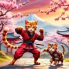 Ninja Fighter Cats Diamond Painting
