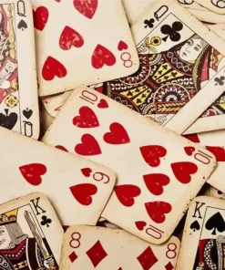 Old Poker Cards Diamond Painting