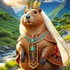 Queen Capybara Diamond Painting