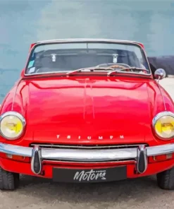 Red 1970 Triumph Spitfire Diamond Painting