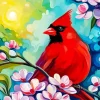 Red Cardinal Art Diamond Painting