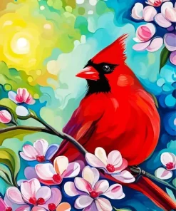Red Cardinal Art Diamond Painting