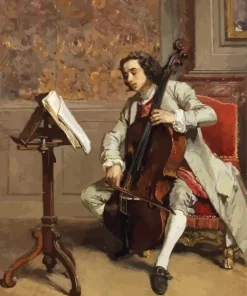Victorian Cello Player Diamond Painting